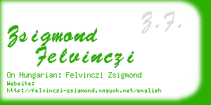 zsigmond felvinczi business card